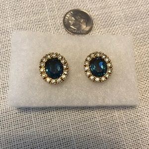 Blue crystal earrings